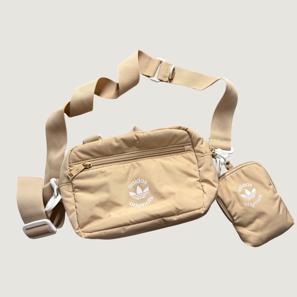 Adidas Originals Crossbody Bag OS Fanny Pack Nylon Sporty Tan Beige
